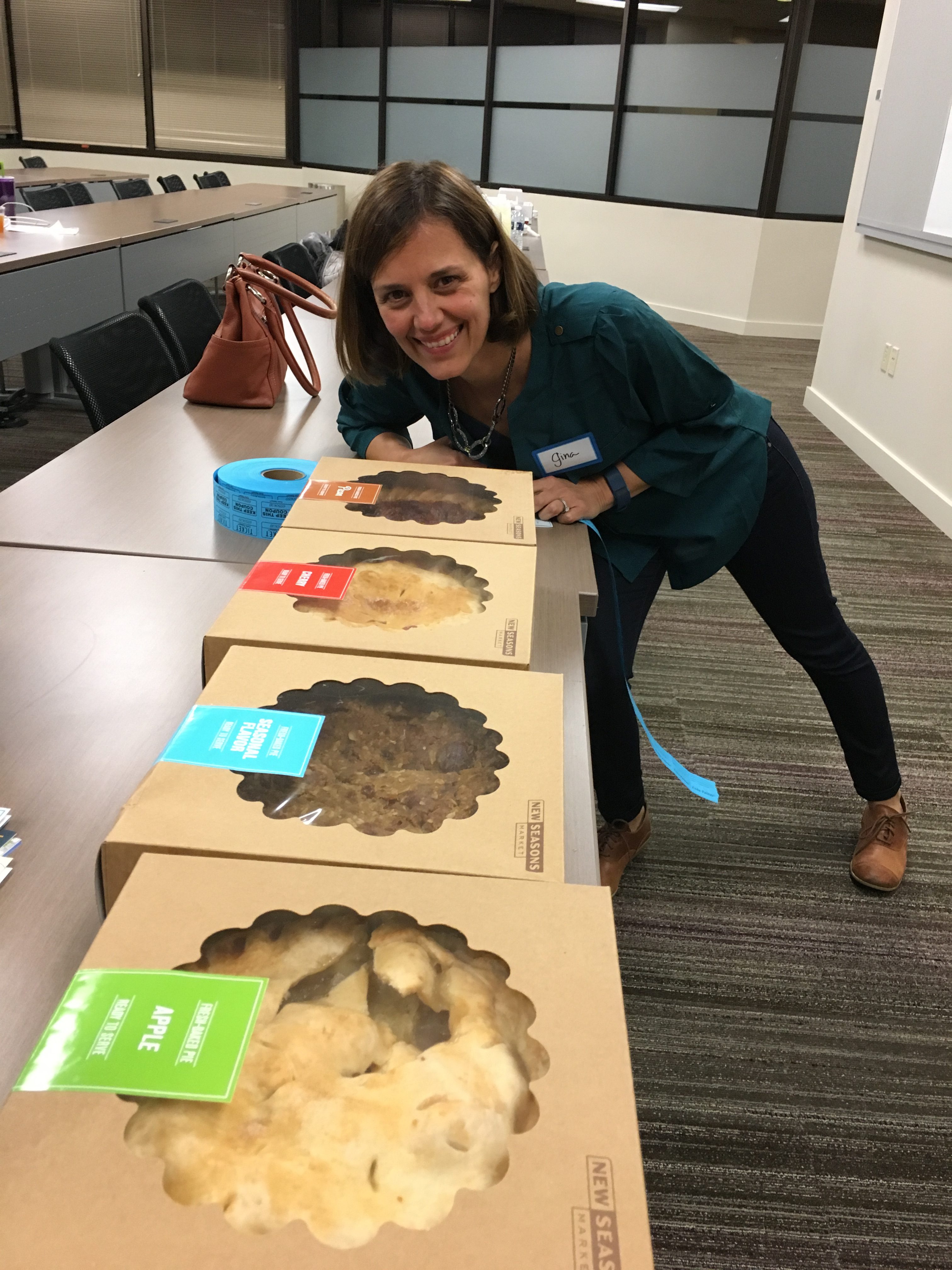 Learning outcomes were improved by raffling off pies before our fall PD event! Who doesn't love pie?
