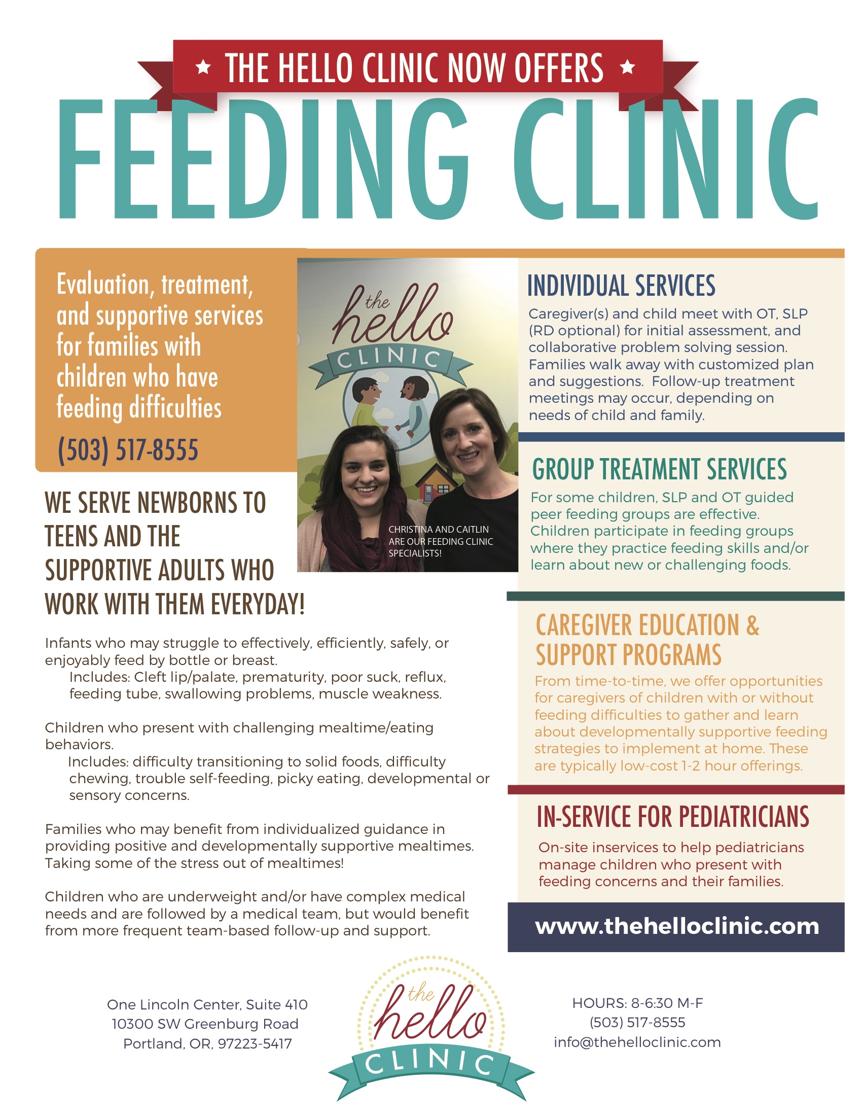 Hello Feeding Clinic Flyer