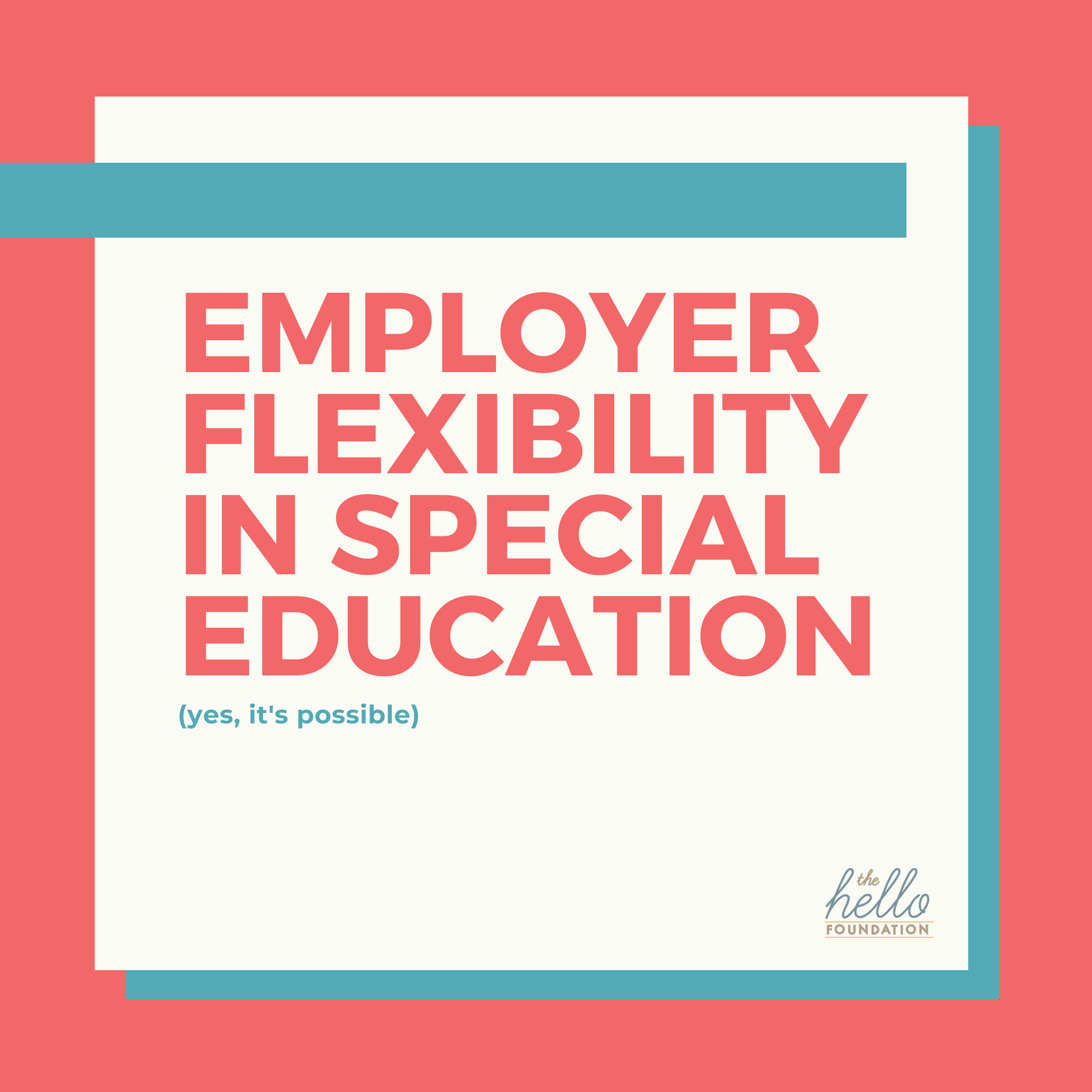 Employer Flexibility in Special Education