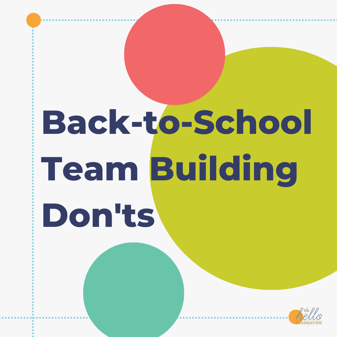 Back to School Team Building Dont's, circles of various sizes