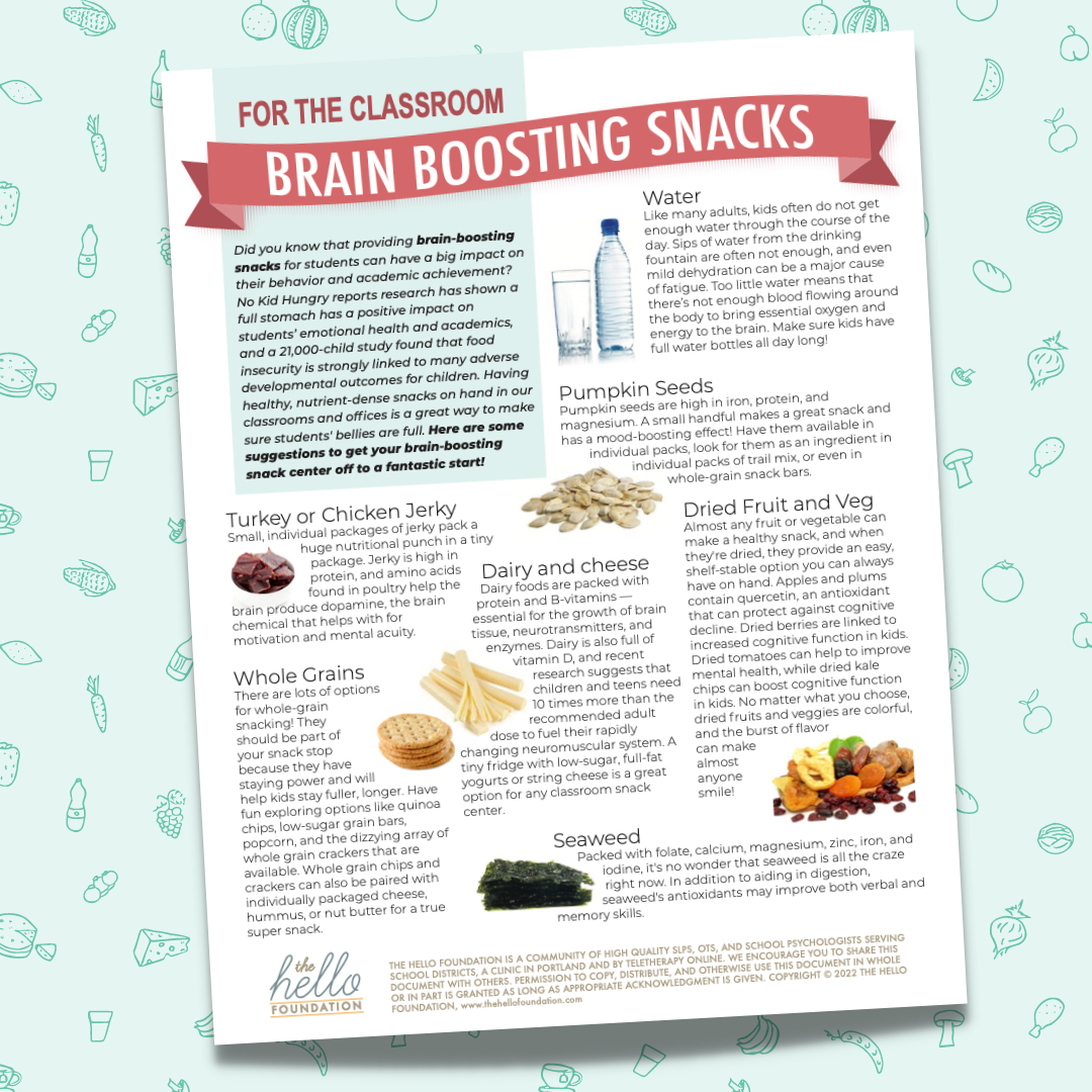 Brain boosting snacks