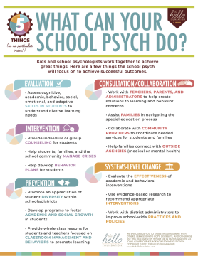 5 Things Your School Psych Can Do! (Free Printable) - The Hello Foundation